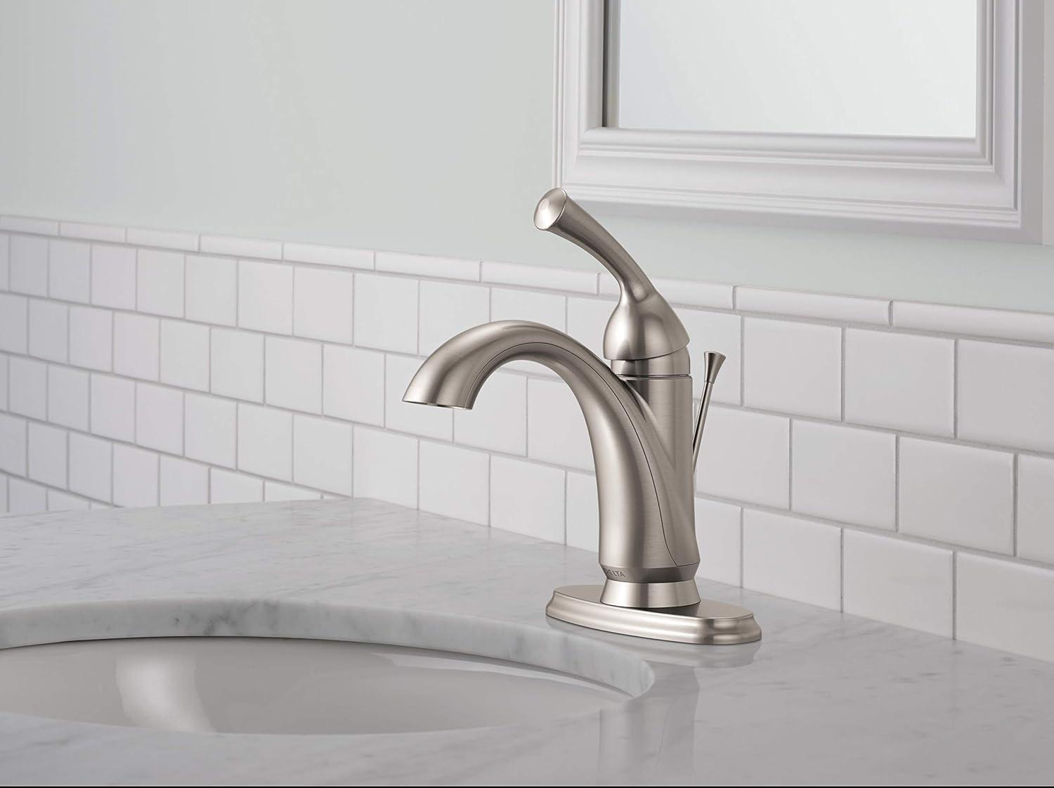 Haywood Single Hole Bathroom Faucet with Drain Assembly, Single Handle Bathroom Sink Faucet