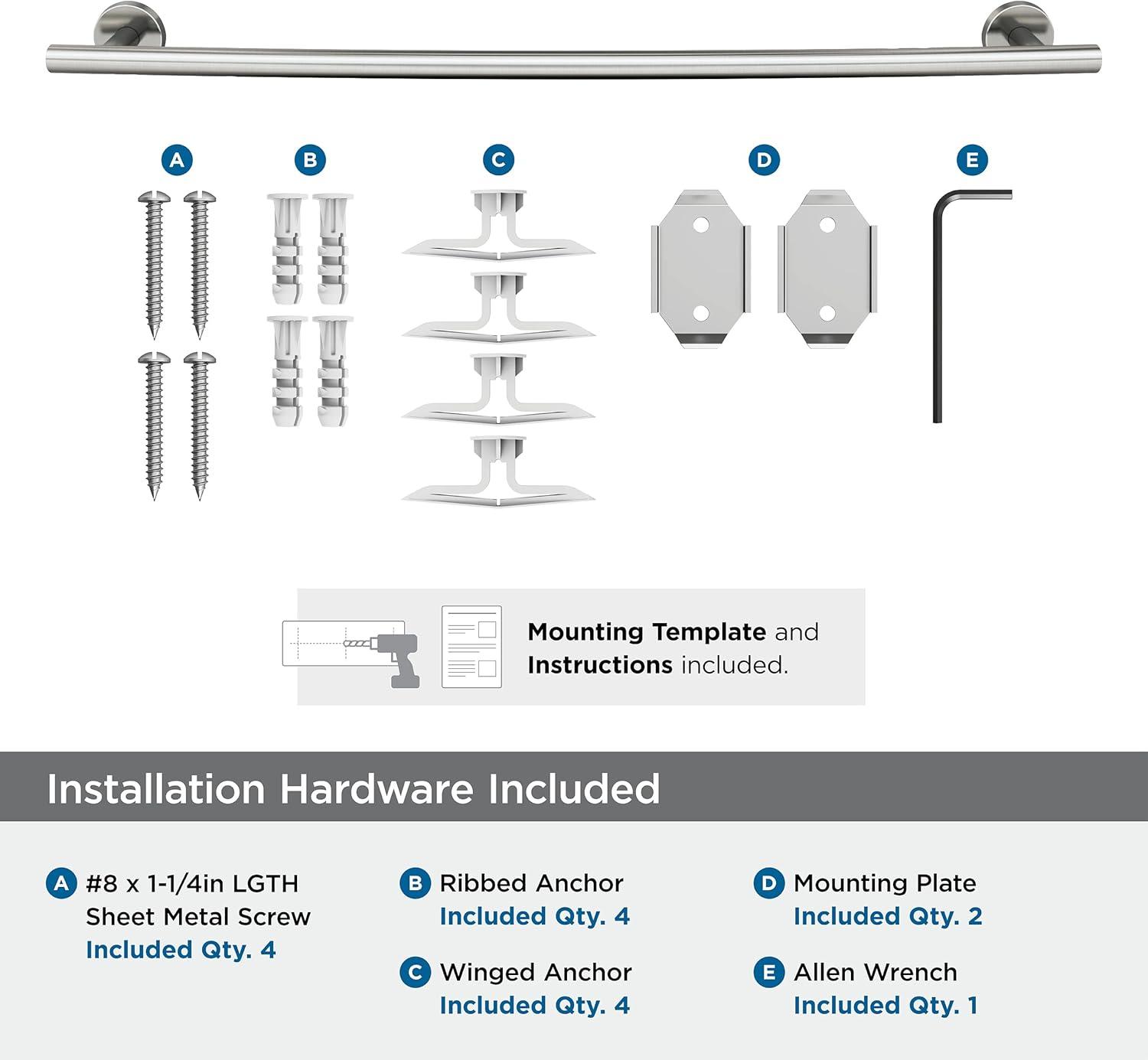 Arrondi™ 27" Wall Mounted Towel Bar