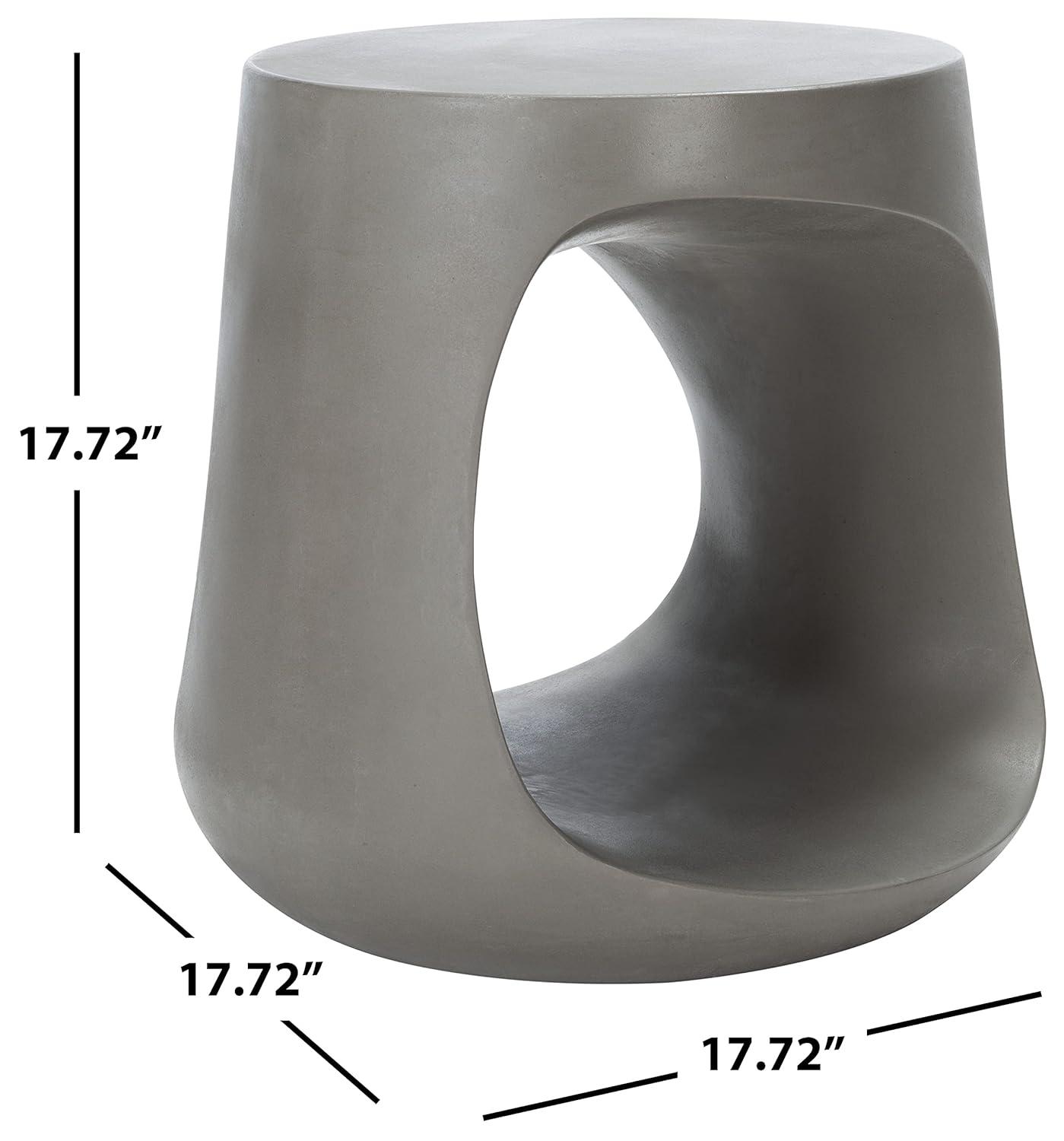 Vikki Concrete Accent Stool - Indoor/Outdoor - VNN1040 - Gray - Safavieh