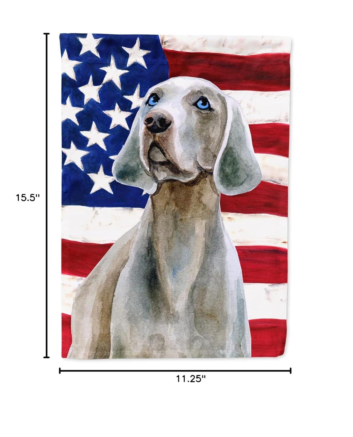 Carolines Treasures BB9674GF Weimaraner Patriotic Flag Garden Size  Small multicolor