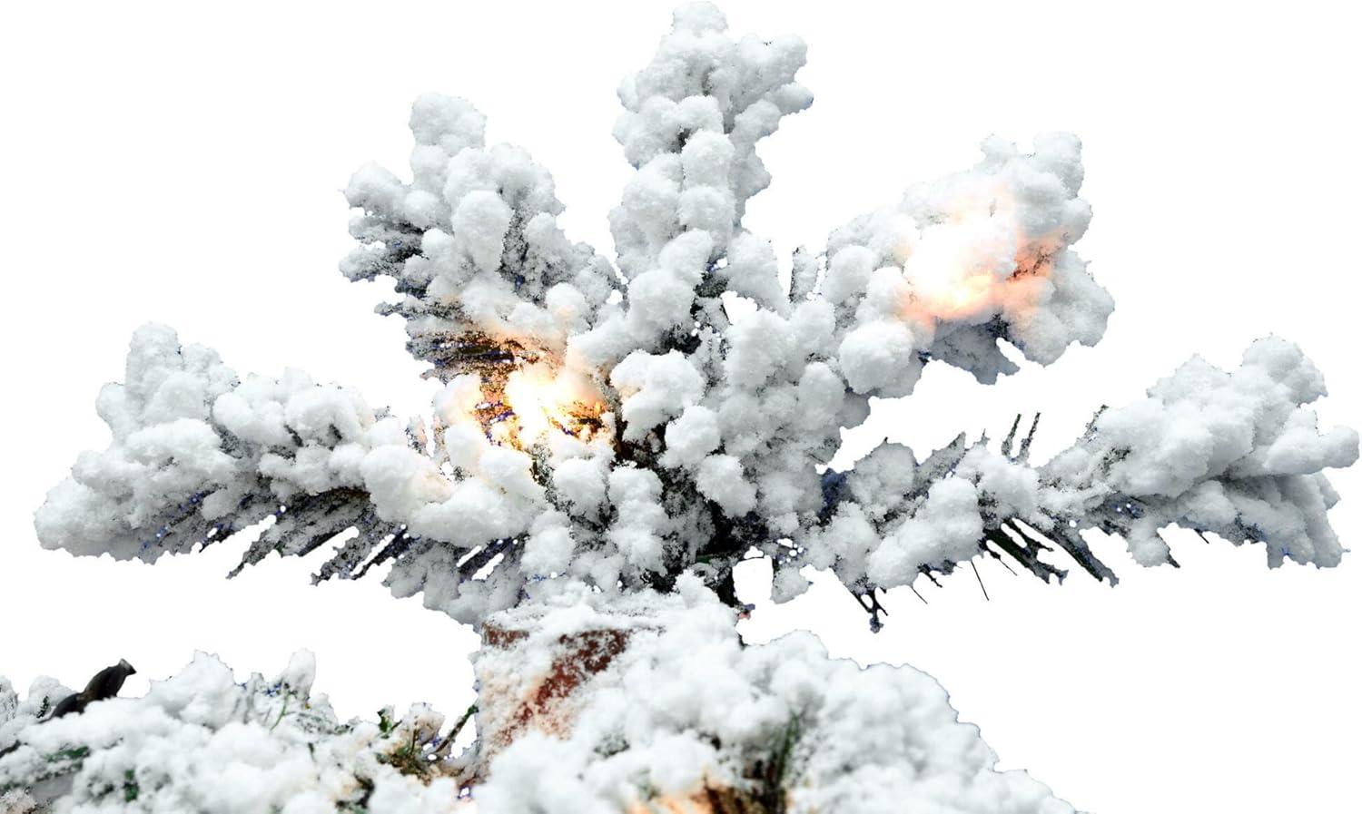 Vickerman 5' Flocked Spruce Artificial Christmas Tree, Clear Lights