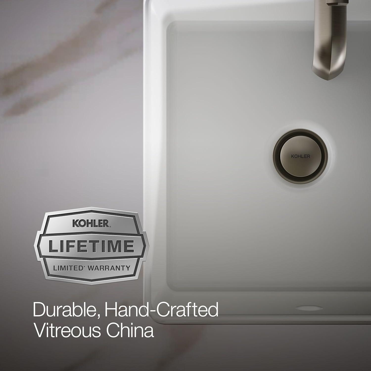 Verticyl Vitreous China Square Undermount Bathroom Sink with Overflow