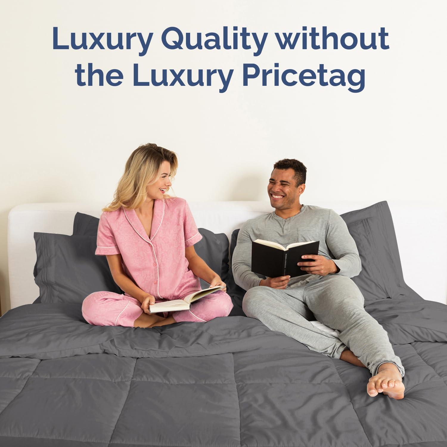 CGK Linens Premium Quality Goose Down Alternative Comforter - Warm & Lightweight