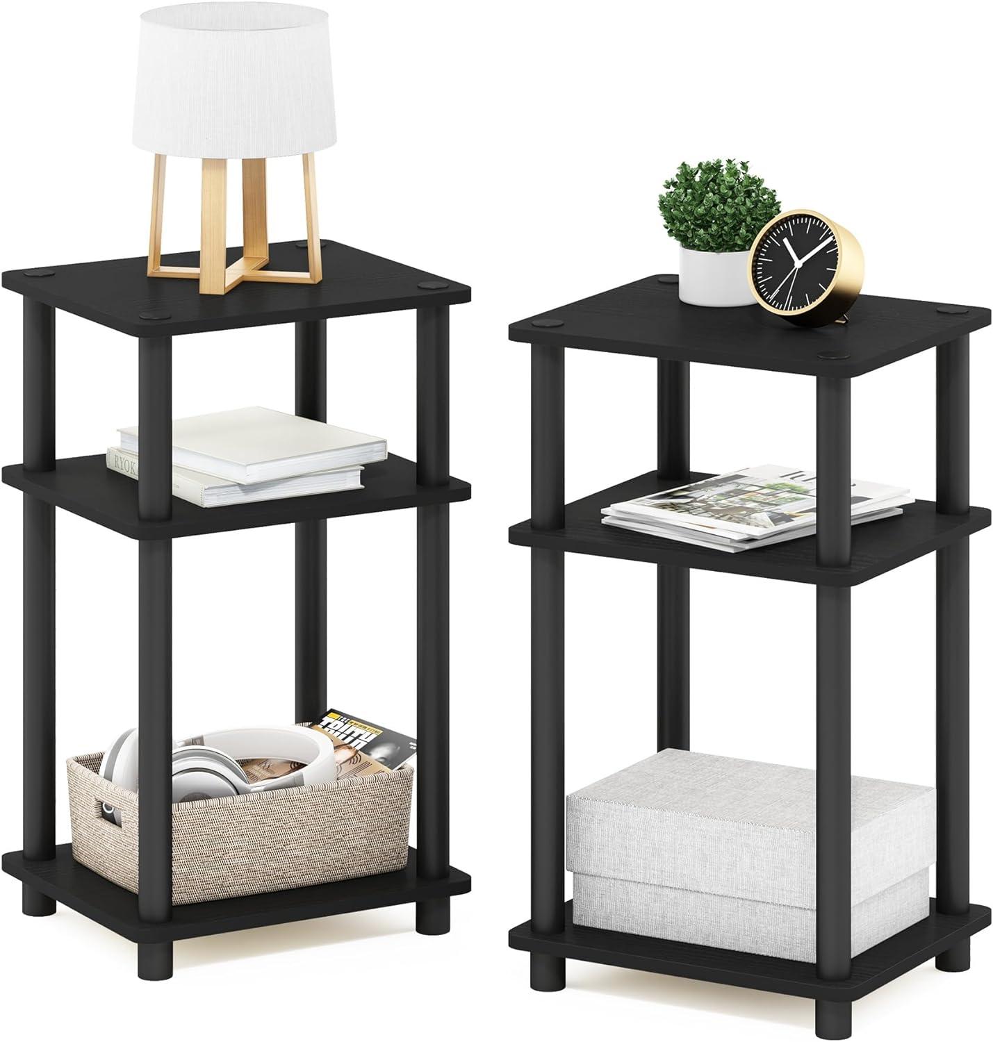 Americano Black Rectangular Wood End Table 2-Pack