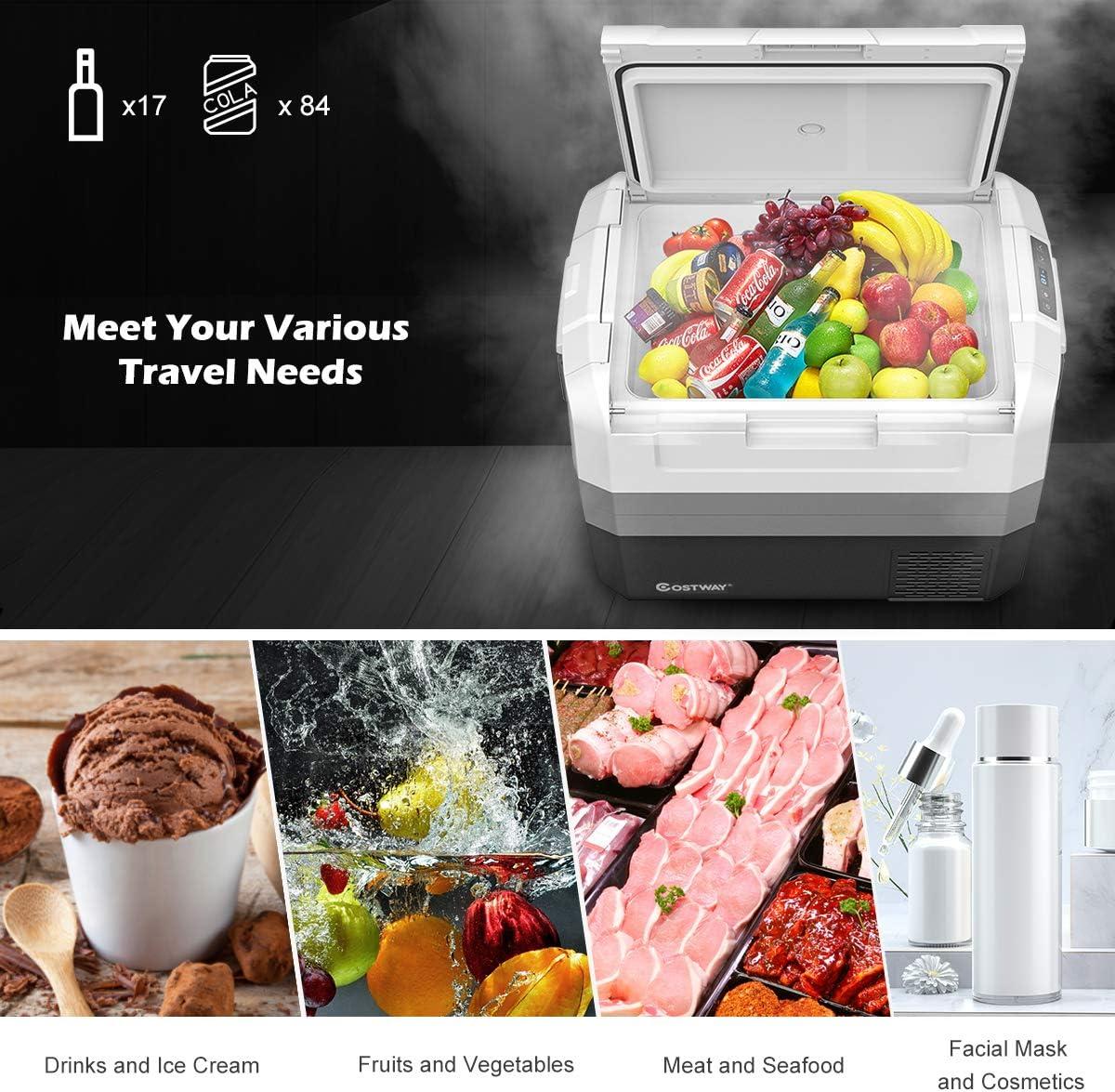 58 Quart Gray and Black Portable Electric Car Cooler