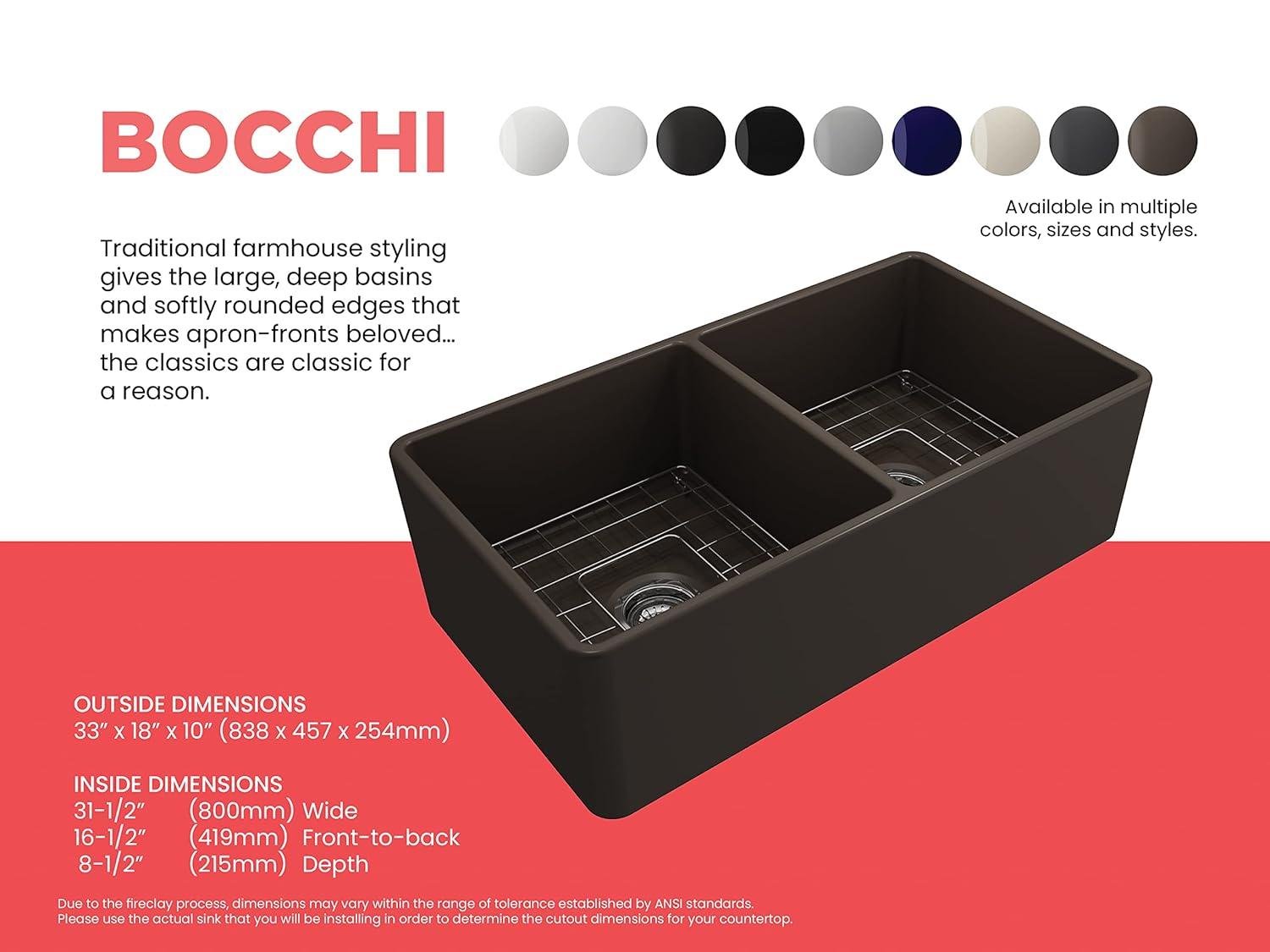 Matte Gray Fireclay Double Bowl Farmhouse Kitchen Sink