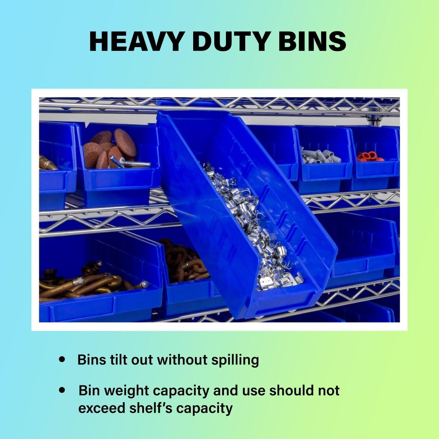 Clear Plastic Storage Bin with Molded Label Area, 18-Inch