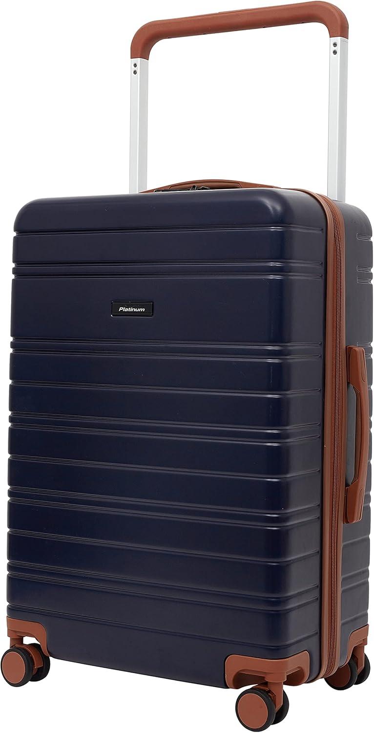 Navy Blue 2-Piece ABS Hard Shell Spinner Luggage Set