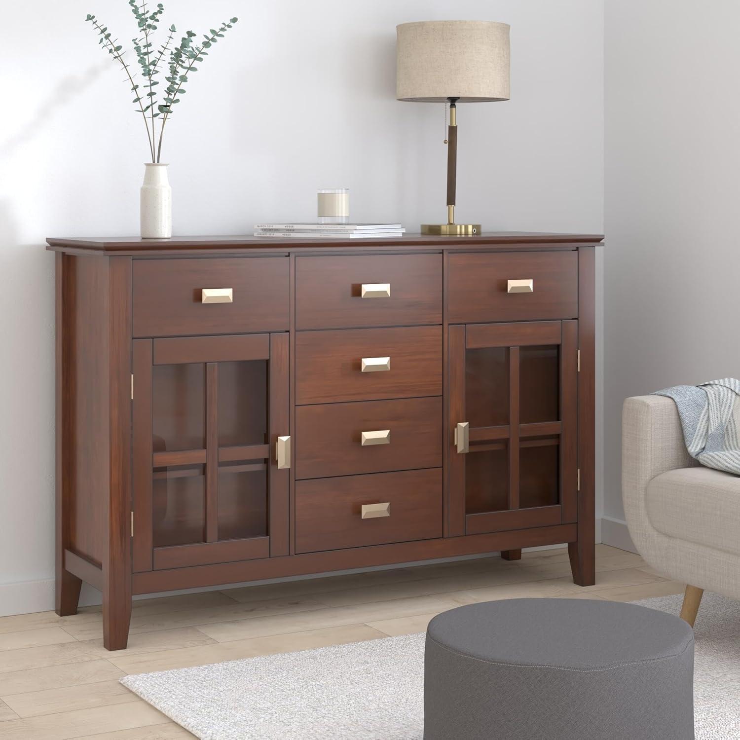 Simpli Home Artisan Sideboard Buffet-Color:Russet Brown