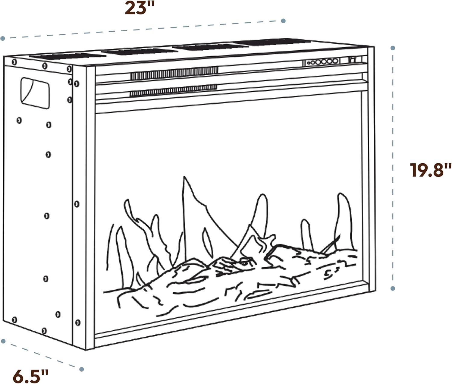 Cambridge Cambridge 5118 BTU Freestanding Electric Fireplace Heater Insert for Vacant Chimney Fireplace