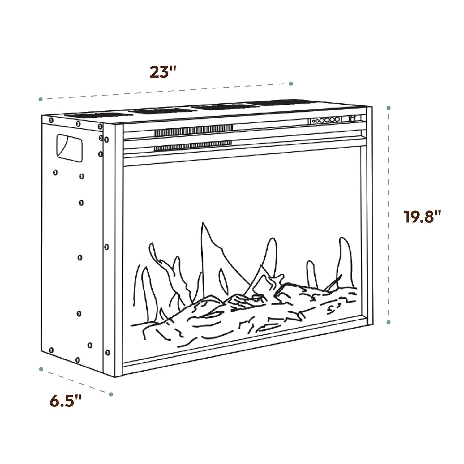 Cambridge Cambridge 5118 BTU Freestanding Electric Fireplace Heater Insert for Vacant Chimney Fireplace
