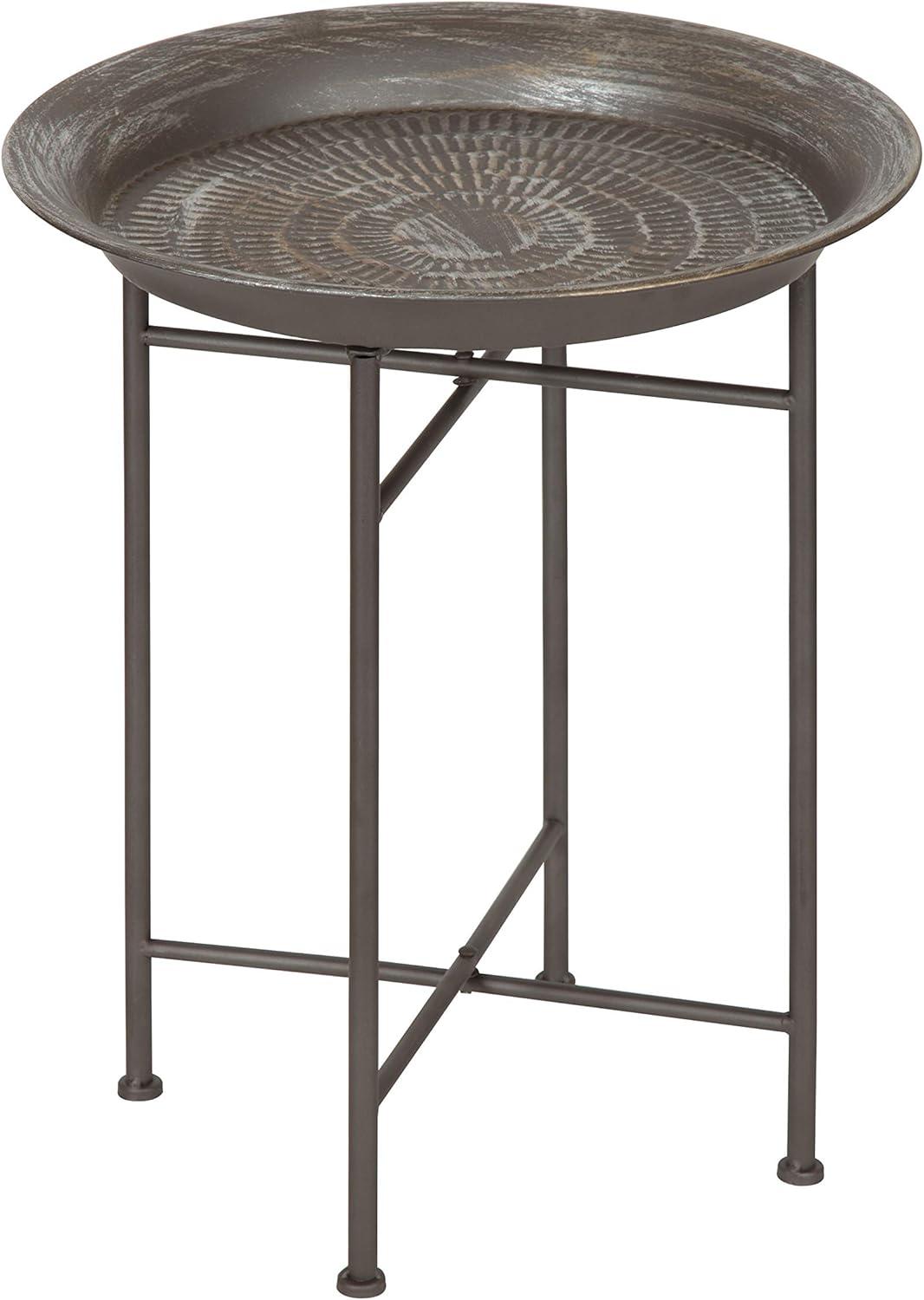 Kate and Laurel Mahdavi Round Metal Accent Table