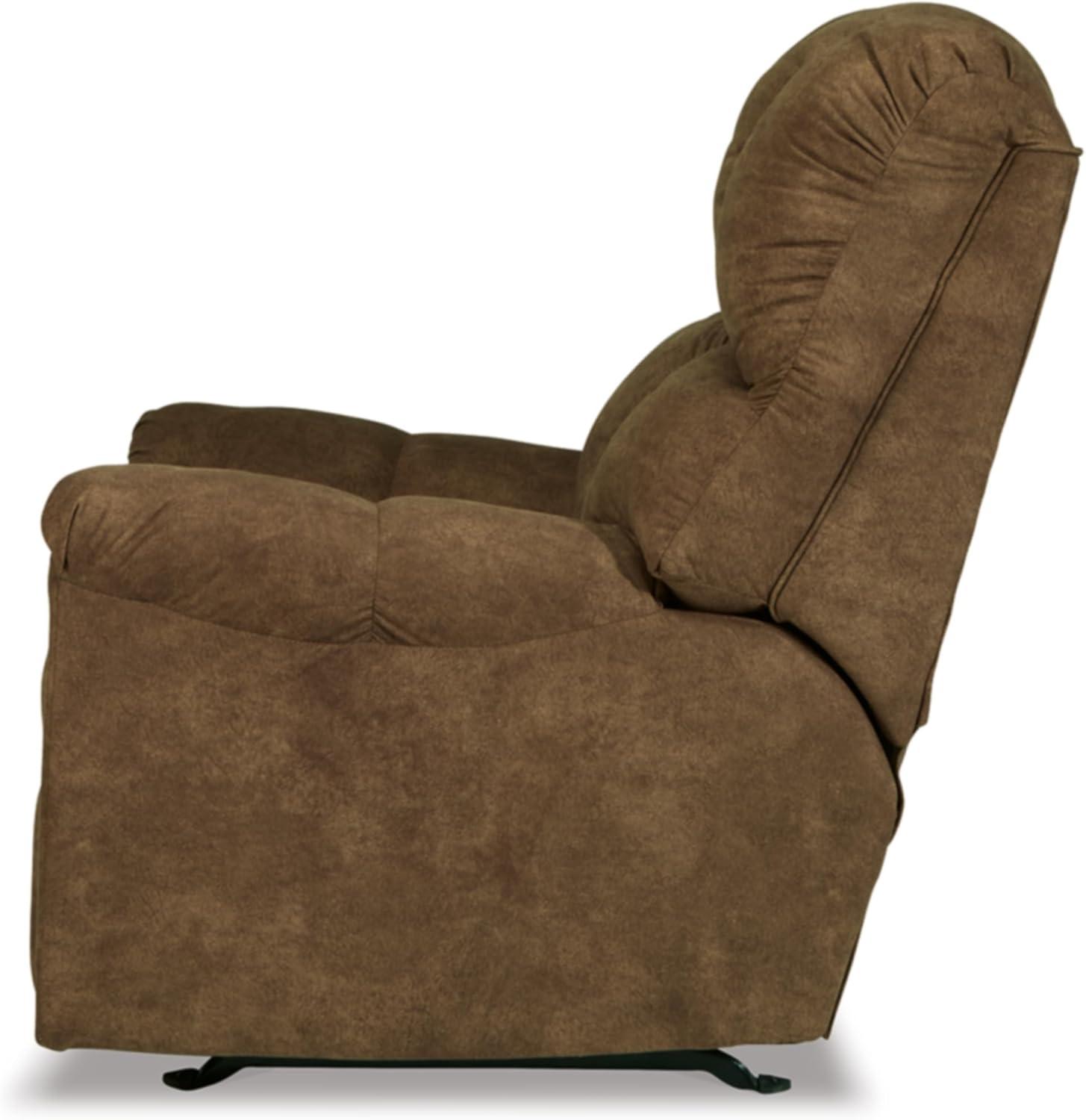 Brindle Brown Faux Leather Contemporary Recliner