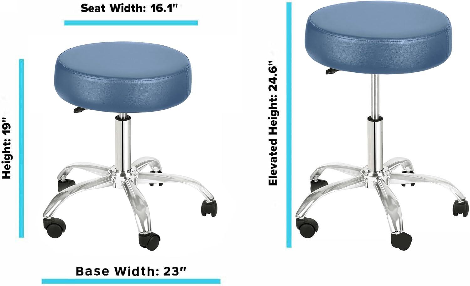 Adjustable Height Ergonomic Industrial Stool with Wheels