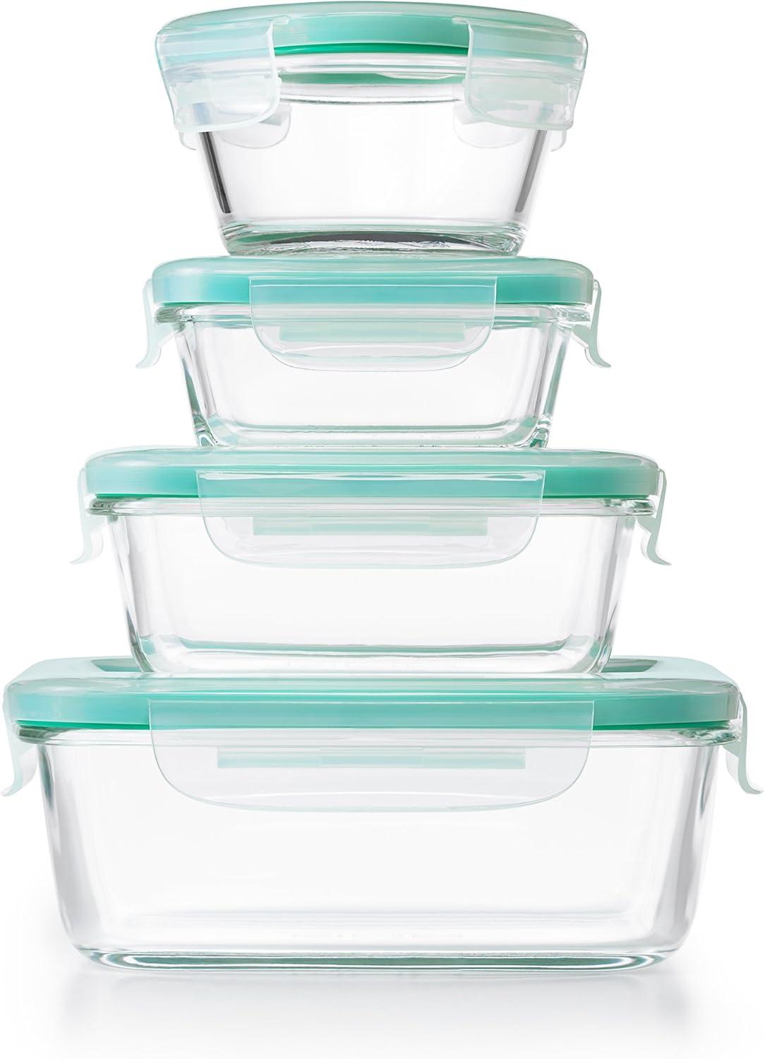 Clear Glass 12-Piece Meal Prep Storage Set with Snap Lids