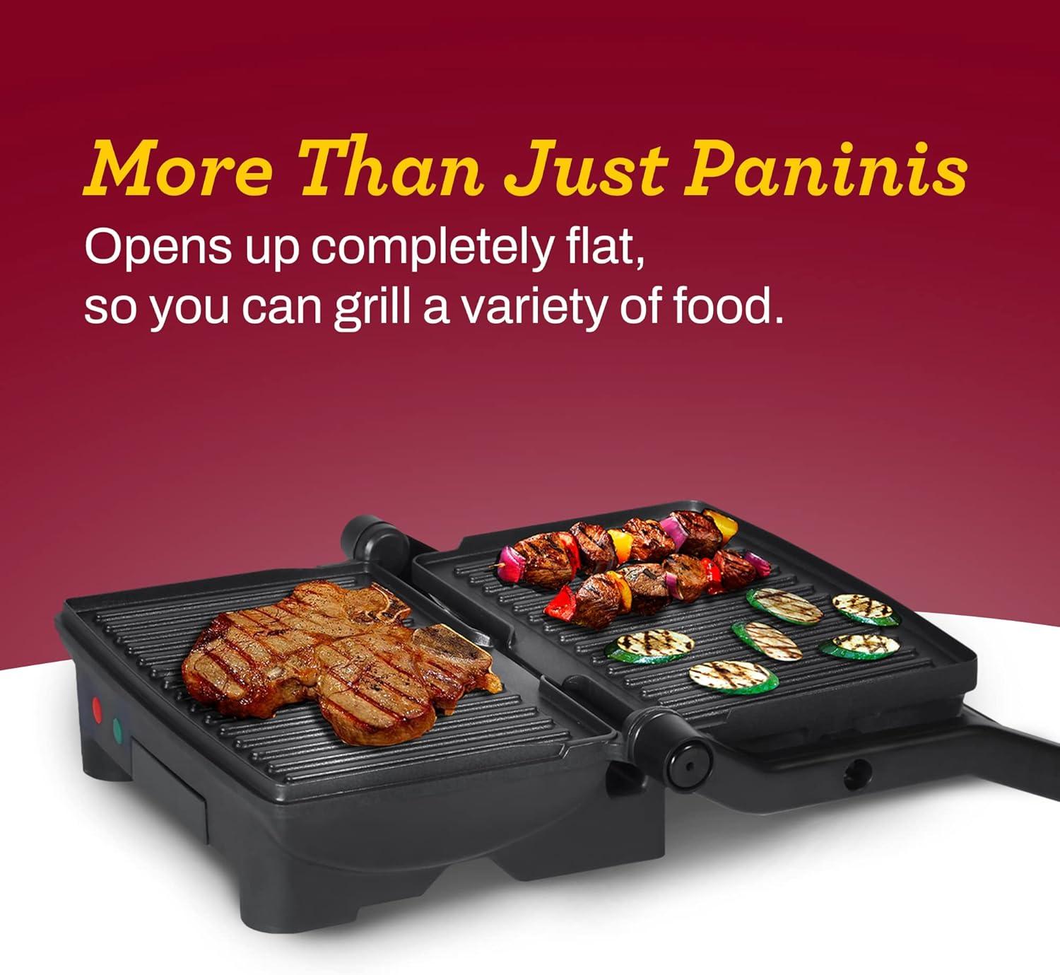 Elite Stainless Steel 3-in-1 Panini Press and Indoor Grill