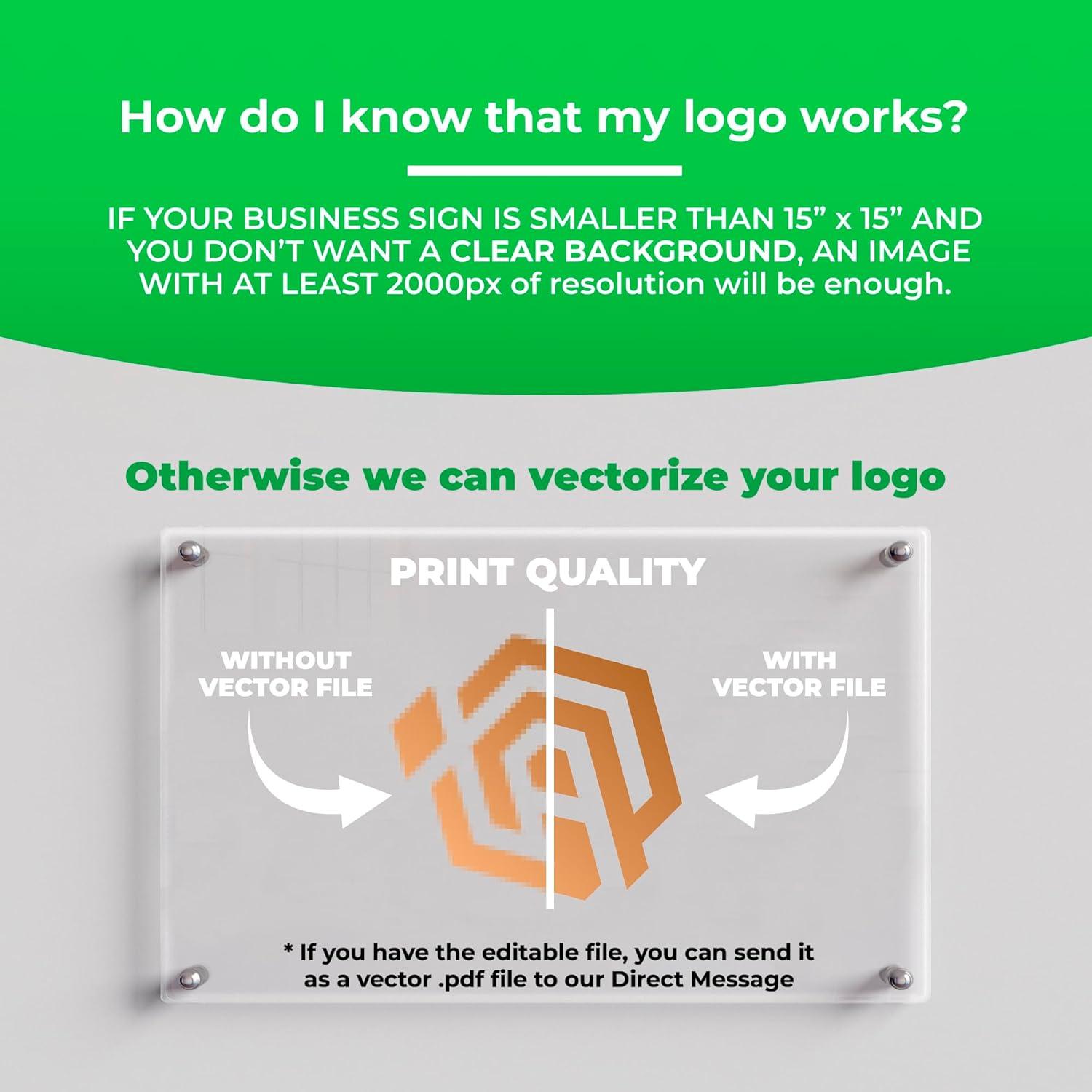 Personalized Floating Acrylic Business Sign