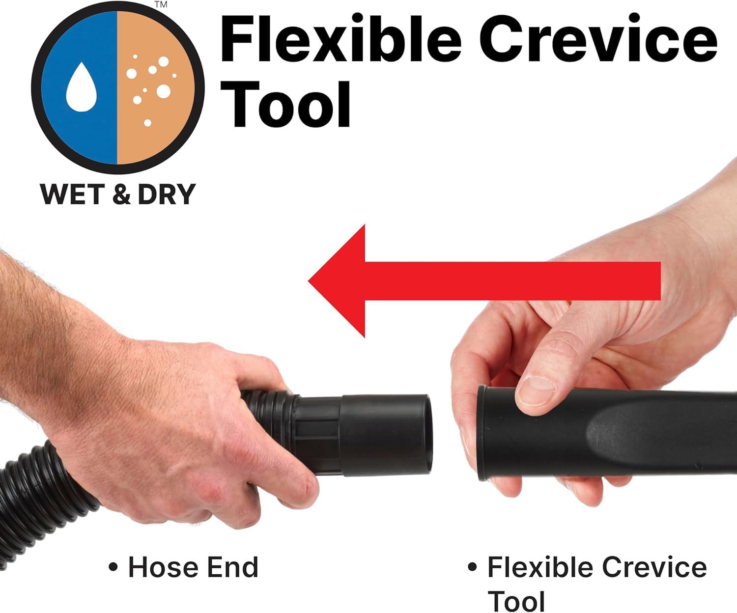 Shop-Vac Flexible End Crevice Tool Vacuum Cleaner Hose Attachment