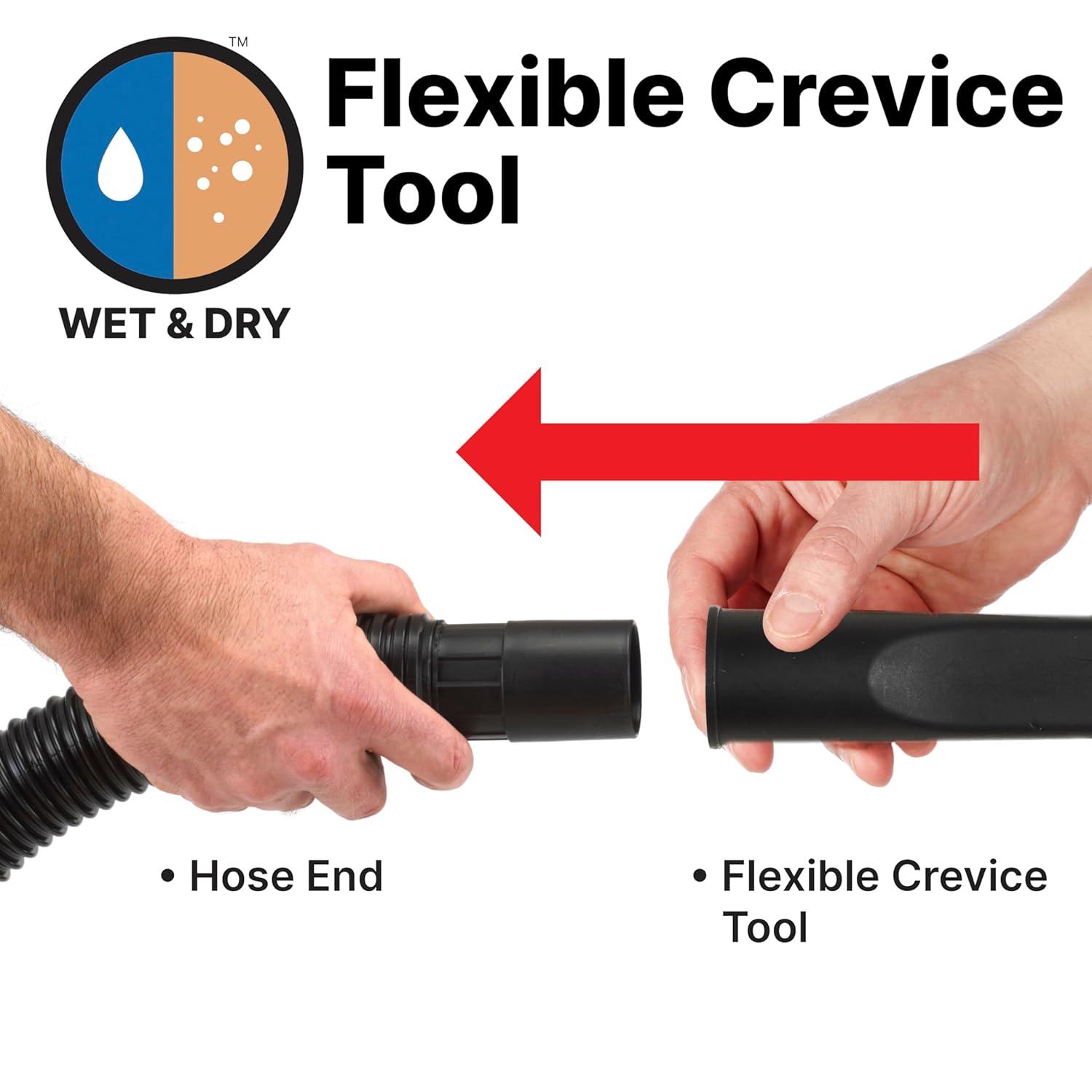 Shop-Vac Flexible End Crevice Tool Vacuum Cleaner Hose Attachment