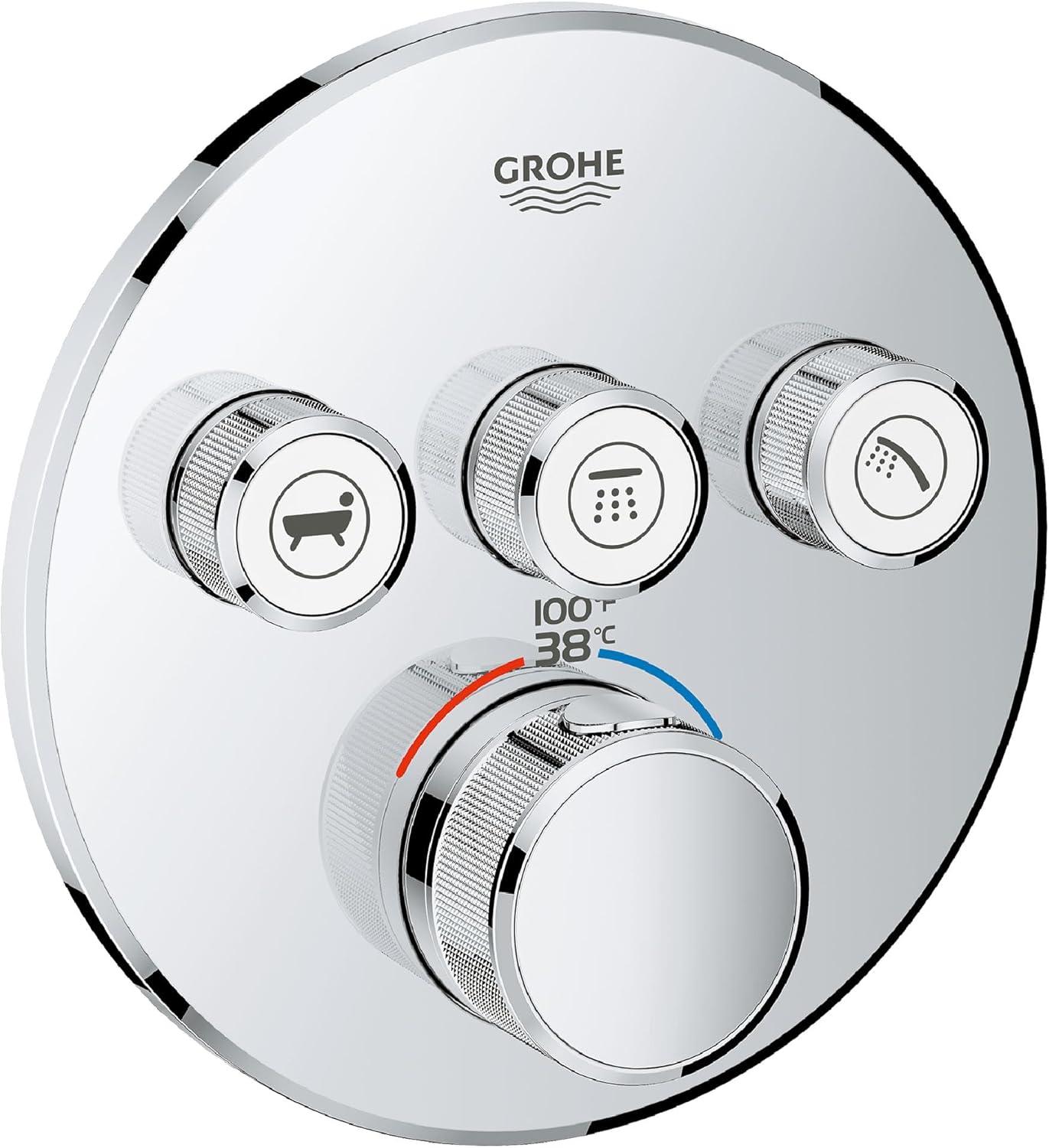 GROHE Grohtherm Triple-Function Shower Thermostatic Valve Trim Kit