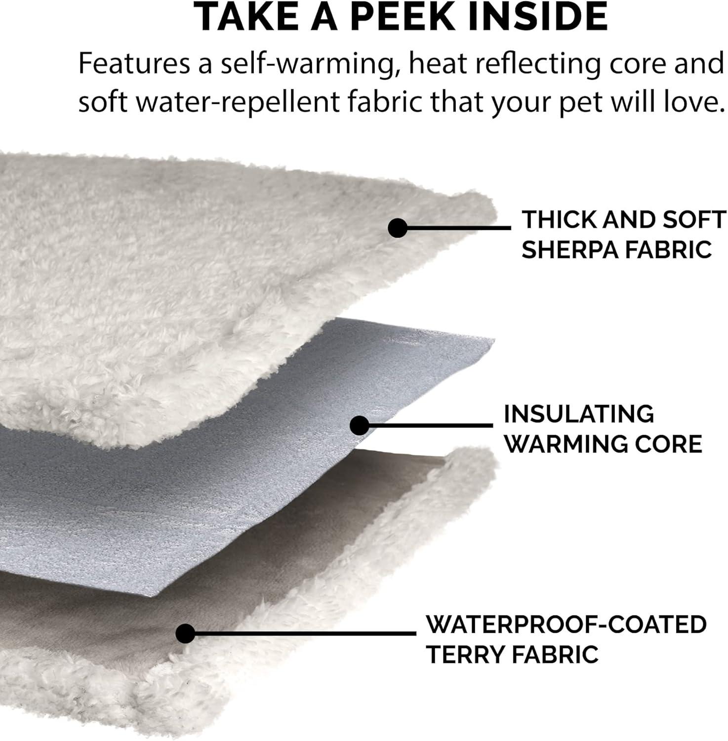 FurHaven Snuggly & Warm Soft-Edge Warming Waterproof Blanket