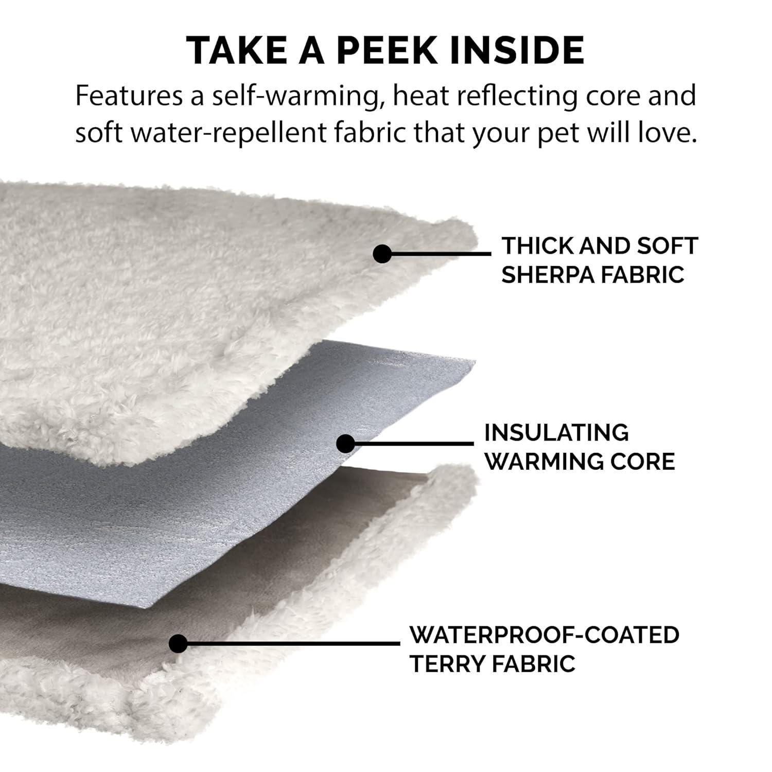 FurHaven Snuggly & Warm Soft-Edge Warming Waterproof Blanket