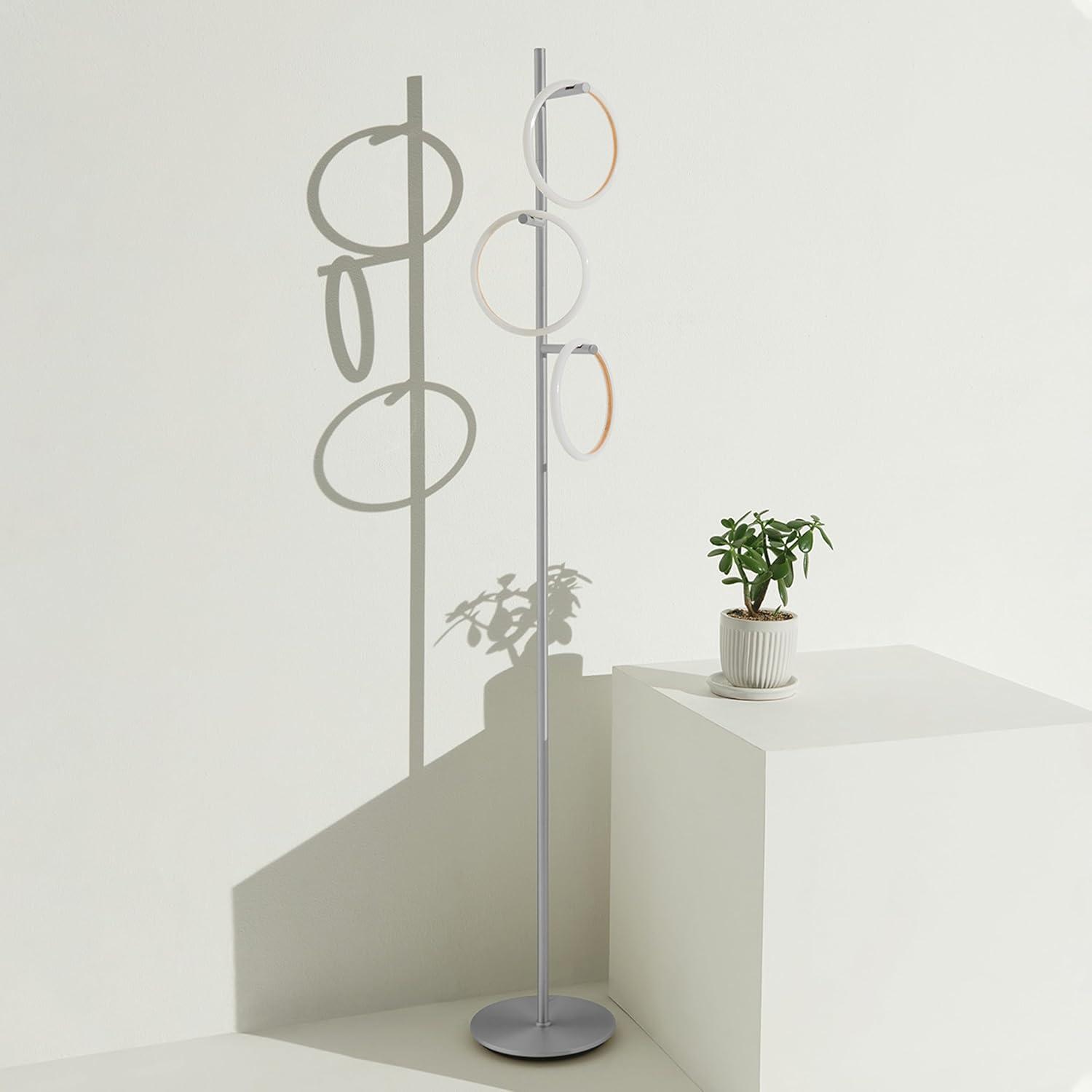 Brightech Saturn 66 in. Industrial 3-Light 3-Way Dimming LED Floor Lamp