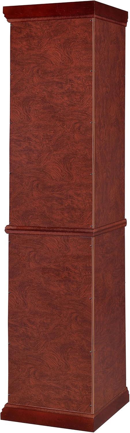 Coaster Appledale Traditional 6 Shelf Corner Curio Cabinet with Glass Doors Medium Brown