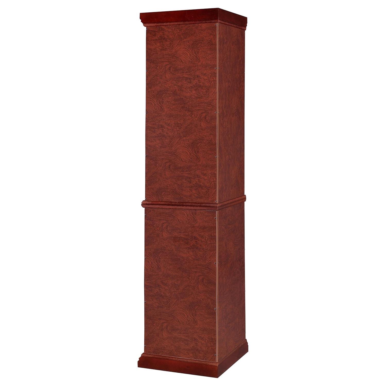 Coaster Appledale Traditional 6 Shelf Corner Curio Cabinet with Glass Doors Medium Brown
