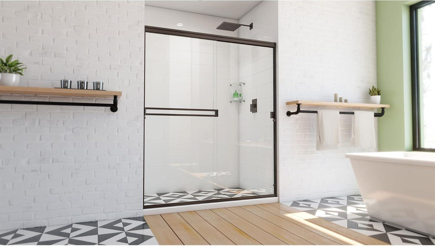 Alliance Pro Oil Rubbed Bronze Semi-Frameless Sliding Shower Door