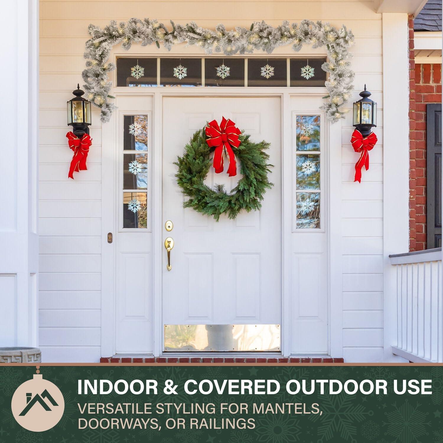 Fraser Hill Farm 108'' in. Lighted Faux Pine Garland