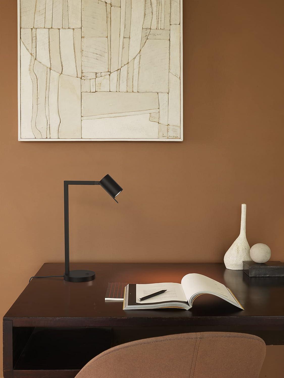Astro Ascoli Desk Indoor Table Lamp (Matt Black) - Dry Rated - GU10 Lamp, Designed in Britain - 1286135-3 Years Guarantee