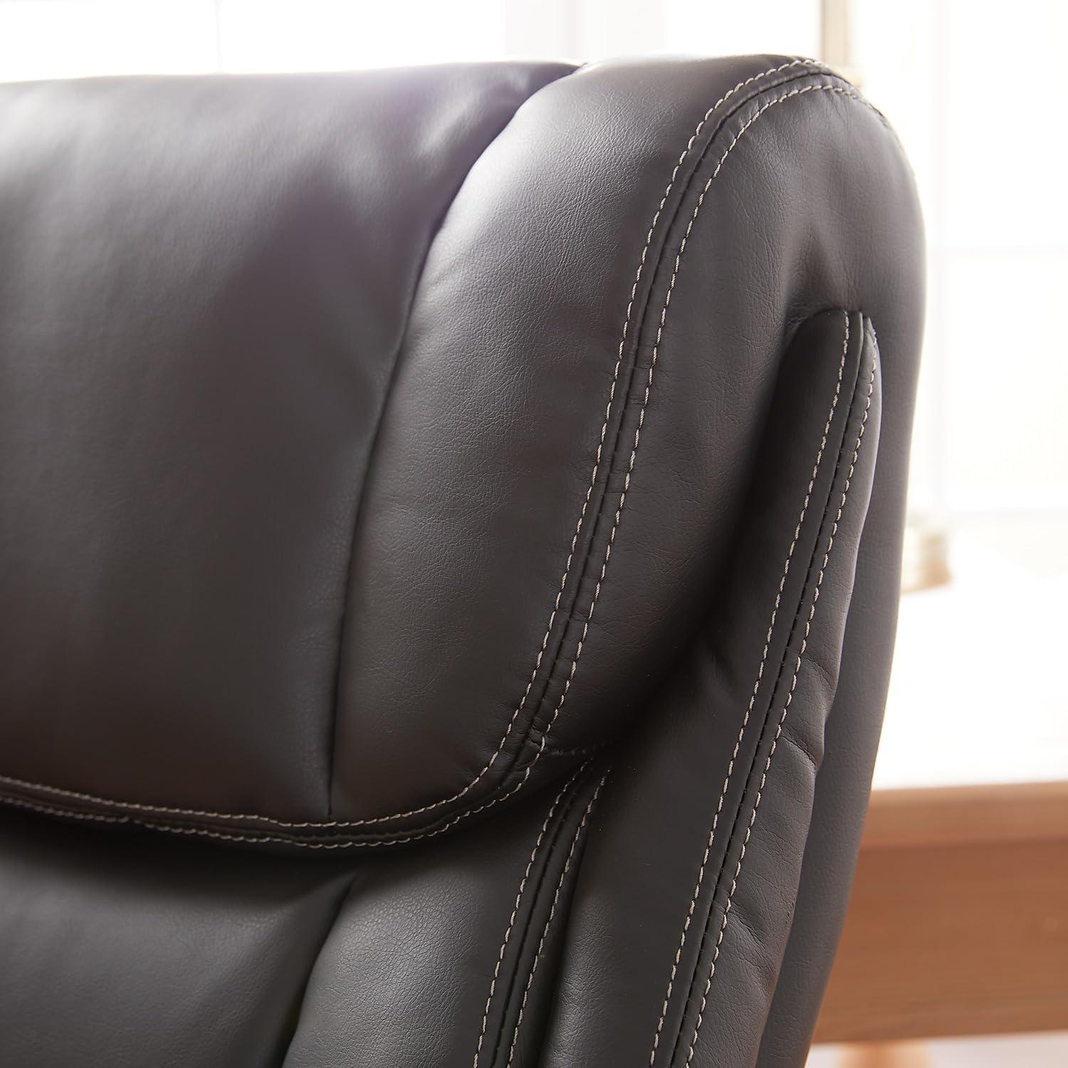 La-Z-Boy Bellamy Executive Office Chair Black: Ergonomic, Swivel, Adjustable Height, Wood Frame