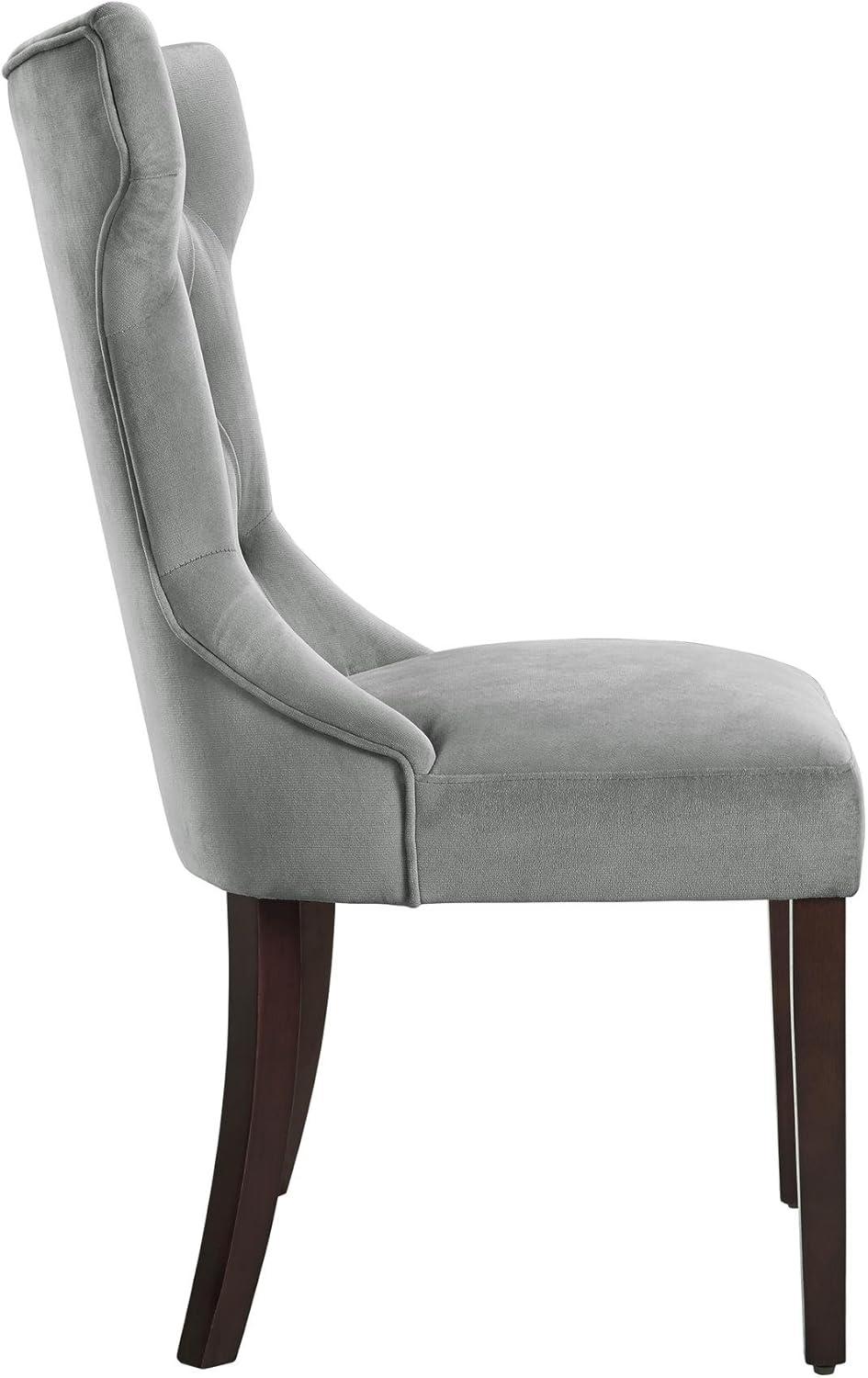 DHP Clairborne Tufted Hourglass Dining Chair, Set of 2, Gray