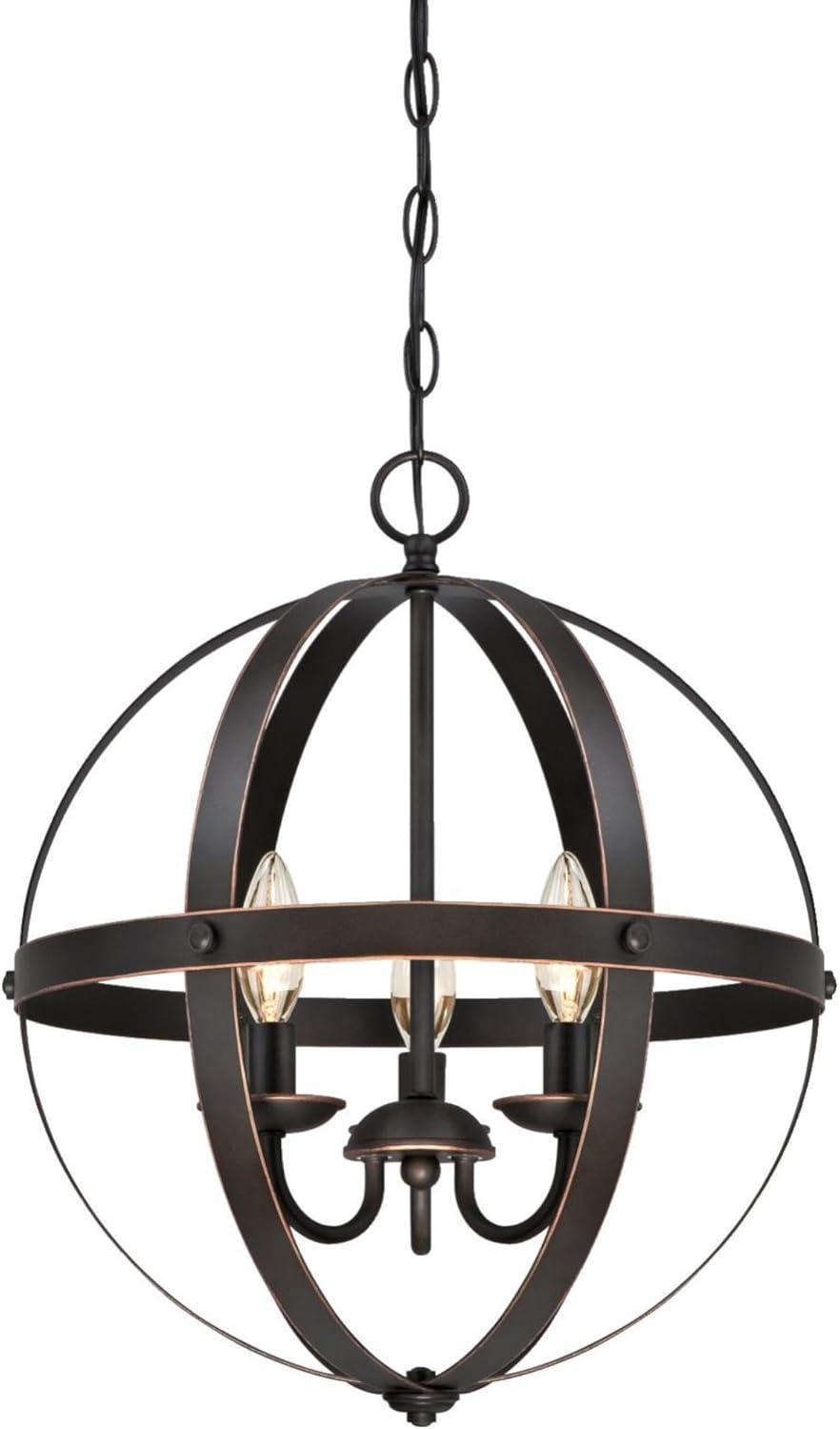 Westinghouse 6341900 Stella Mira Three-Light Indoor Chandelier, Brushed Nickel Finish