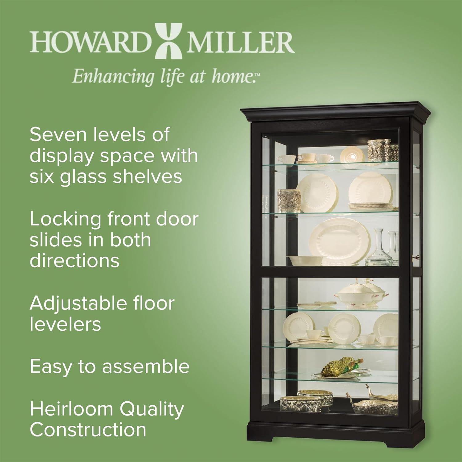 Howard Miller Tyler Ii Curio Cabinet 680538 Black Satin