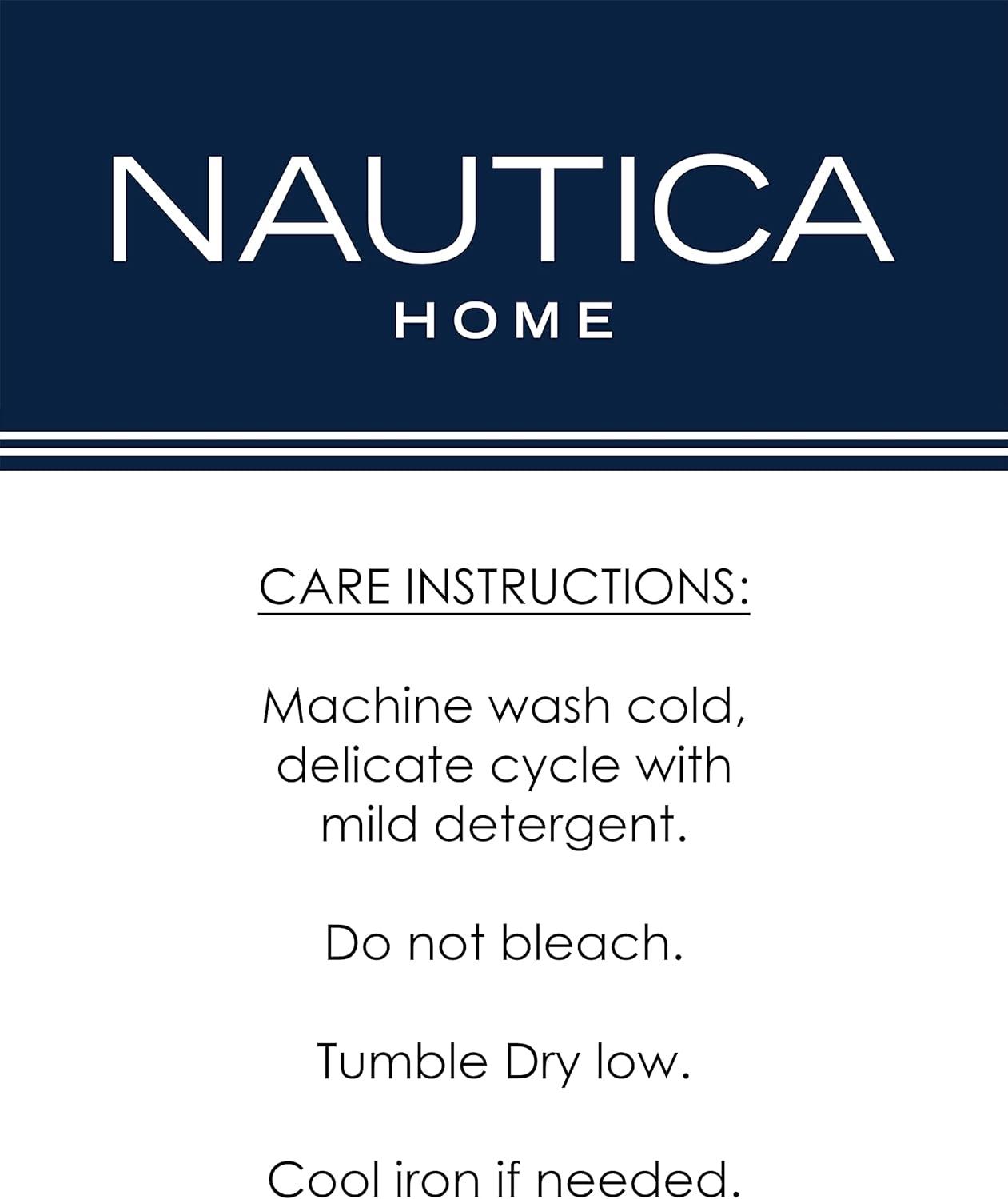 Nautica Synthetic Solid Color Blackout Thermal Back Tab/Rod Pocket Curtain Panels