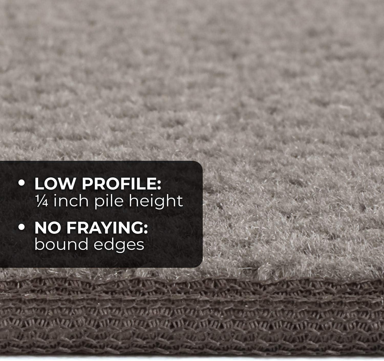 Skid-resistant Carpet Indoor Area Rug Floor Mat - Gray - 2' X 3' - Many Other Sizes to Choose From