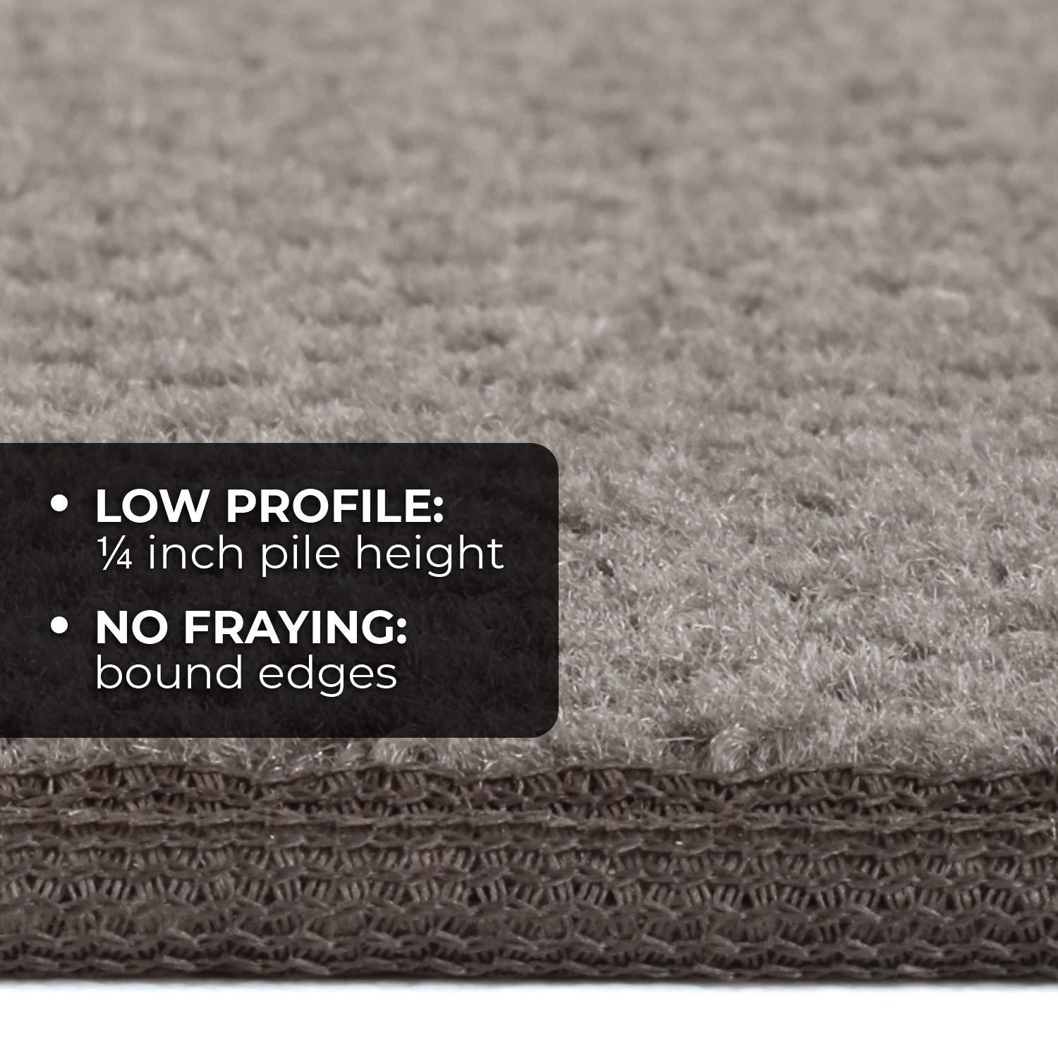 Skid-resistant Carpet Indoor Area Rug Floor Mat - Gray - 2' X 3' - Many Other Sizes to Choose From