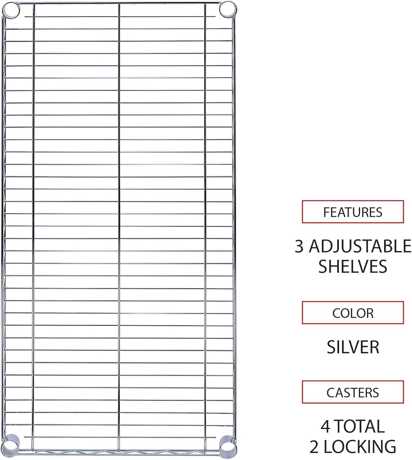 Alera® Wire Shelving Series Metal Rolling Clothing Rack