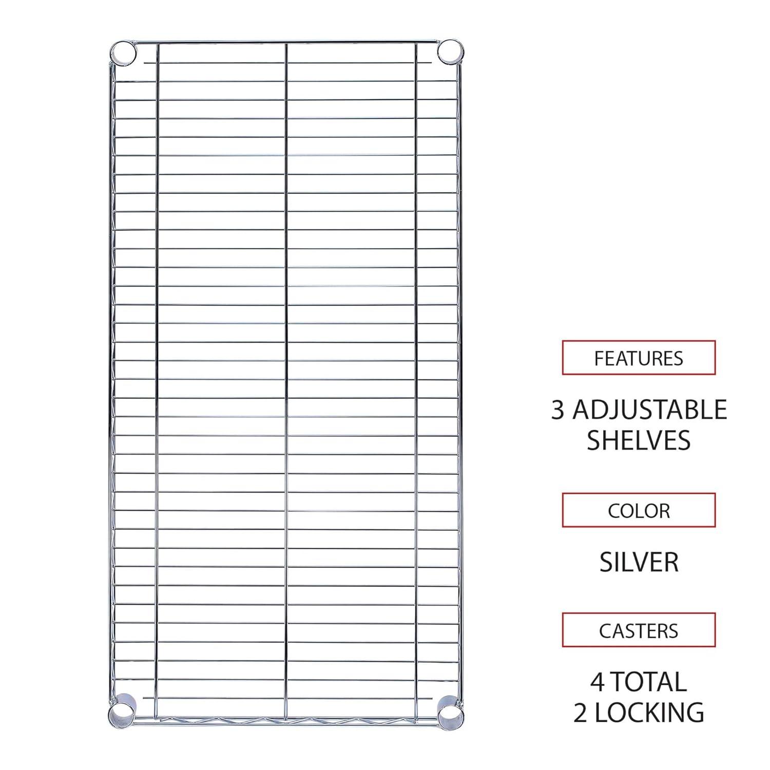 Alera® Wire Shelving Series Metal Rolling Clothing Rack