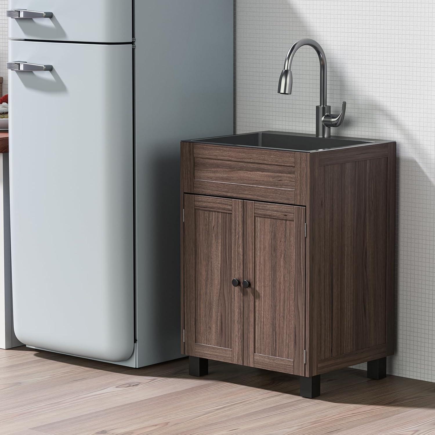 Ktaxon Gray Stainless Steel 72.6 lb Utility Sink