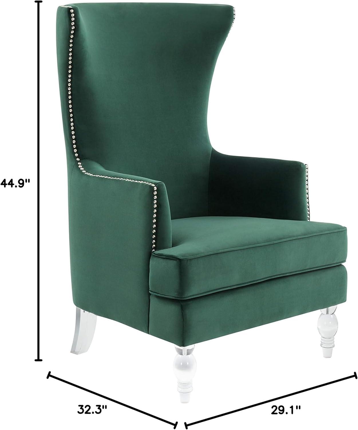 Bree 73.914Cm Wide Velvet Wingback Chair