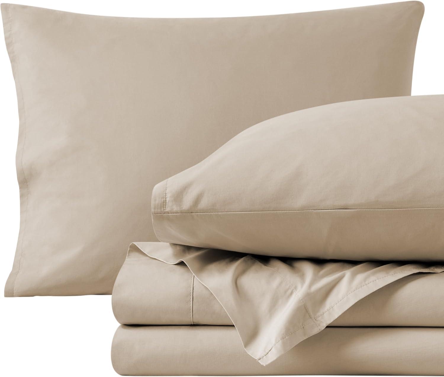 Bare Home 100% Cotton Percale Sheet Set