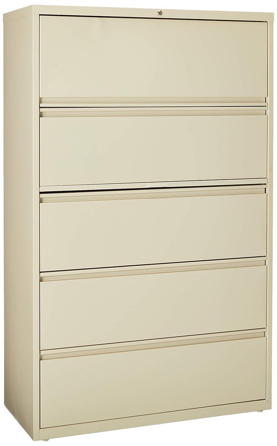 Inbox Zero Pabel 42'' Wide 5 -Drawer Steel File Cabinet