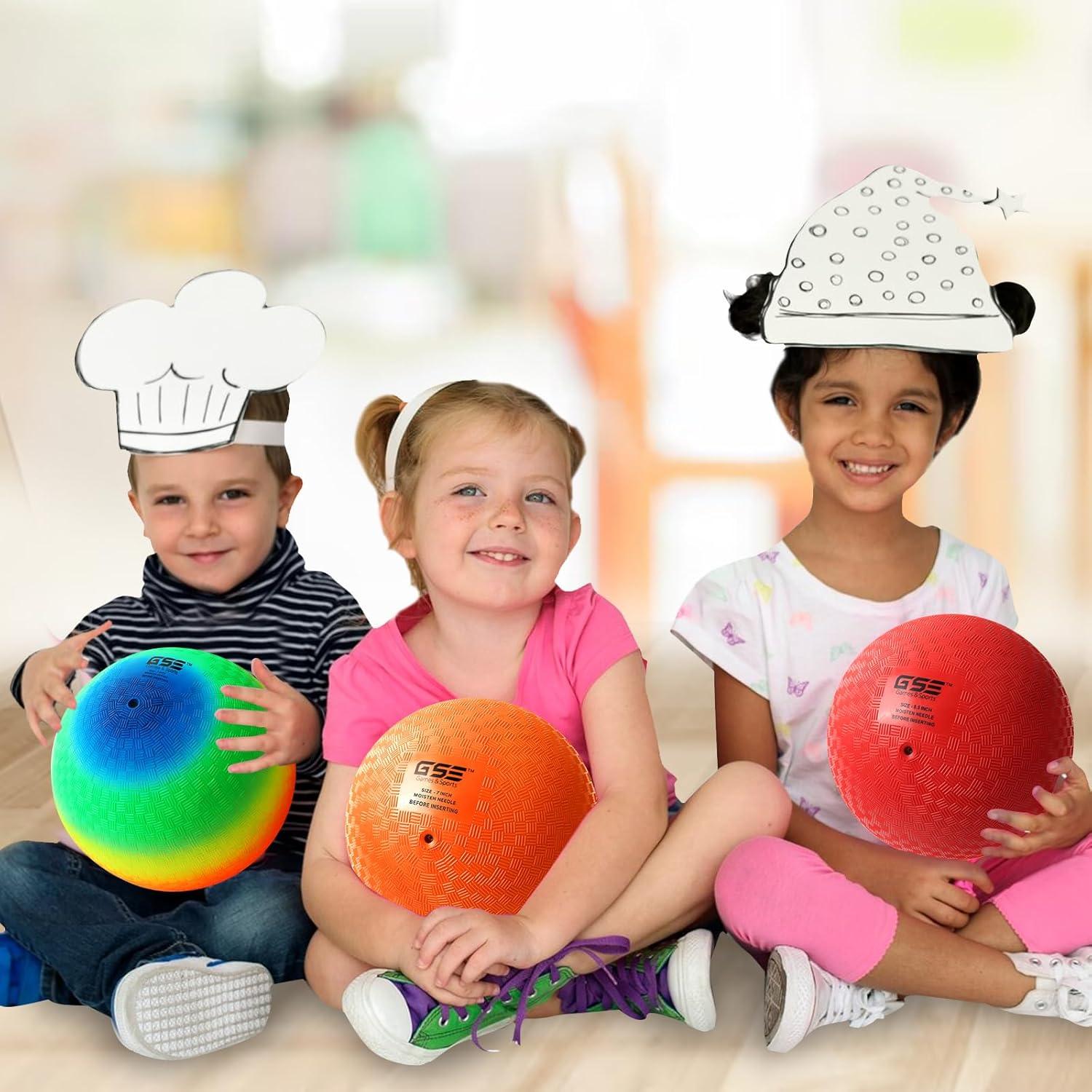 GSE Games & Sports Expert Inflatable Playground Ball for Indoor and Outdoor. Kickball/Dodge Ball for All Ages