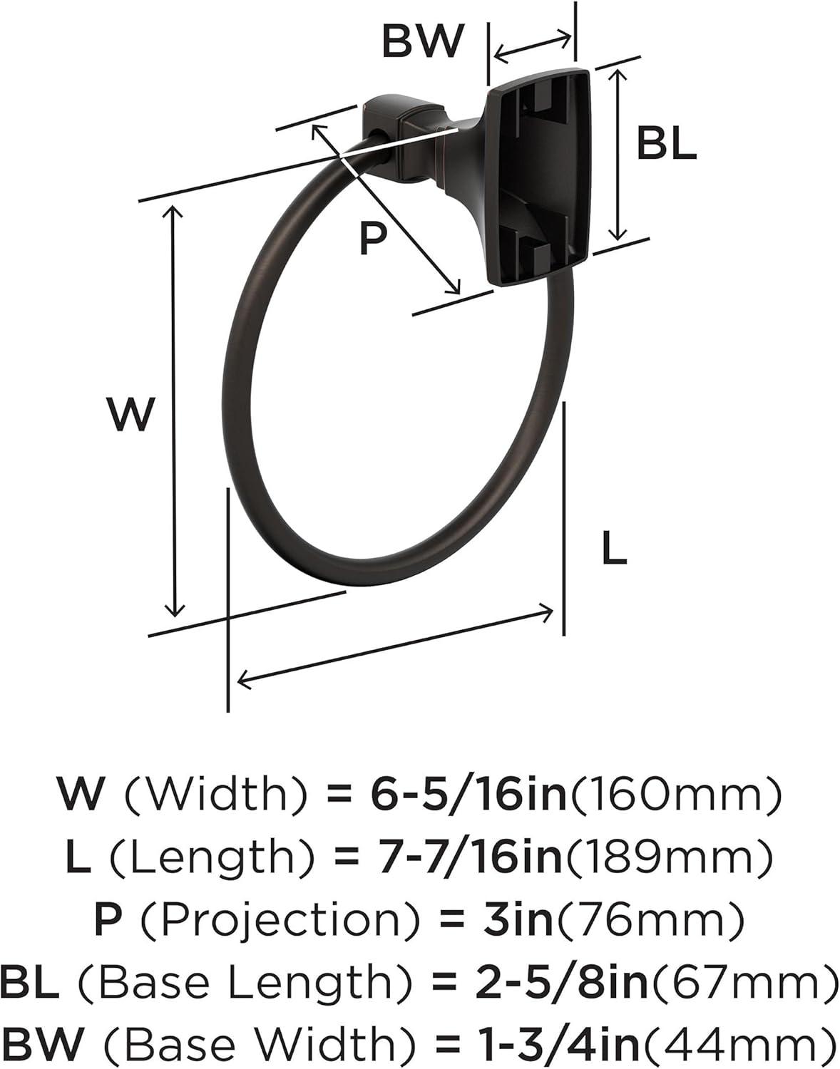 Amerock Highland Ridge Wall Mounted Towel Ring