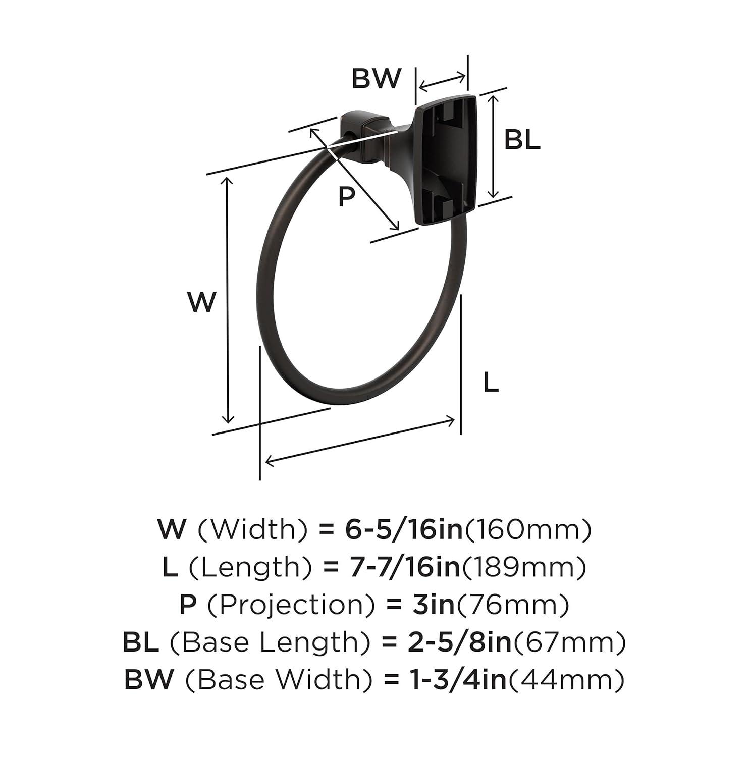 Amerock Highland Ridge Oil-Rubbed Bronze Closed Towel Ring