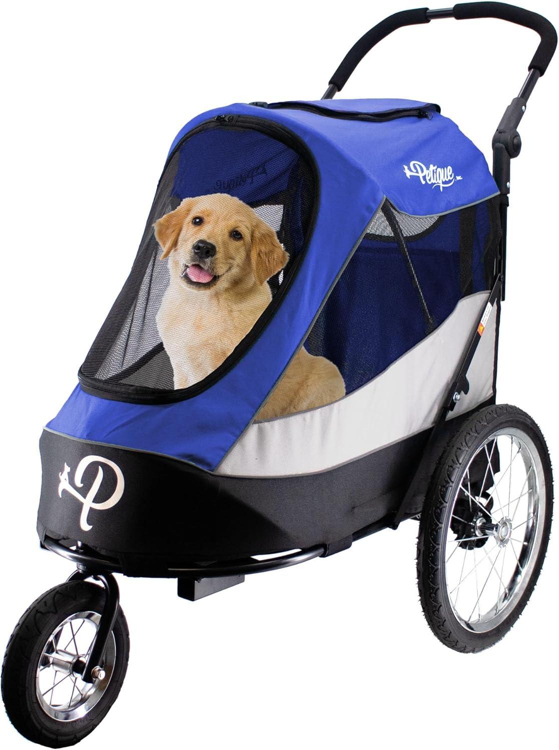 Petique Trailblazer Jogger, Dog Cart for Medium Size Pets, Ventilated Pet Stroller for Cats & Dogs