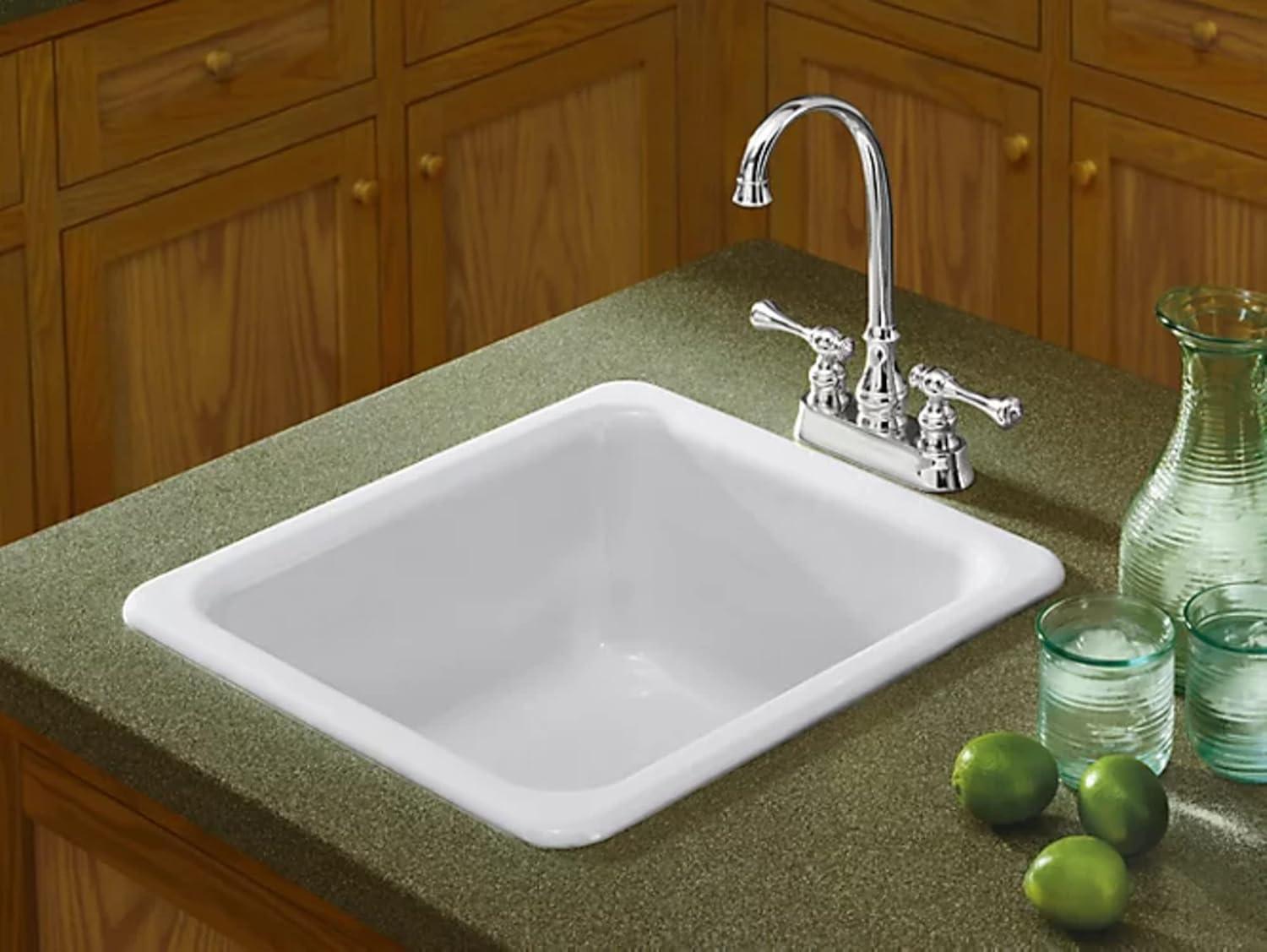 IronTones® 17" L x 18-3/4" W x 8-1/4" Top-Mount/Under-Mount Single-Bowl Kitchen Sink